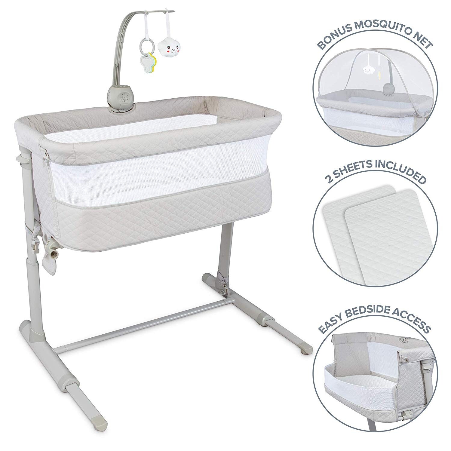 ｂｅｂｅ Amazon.com: suihuooo 4 in 1 Baby Bassinet, Bassinets Bedside